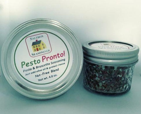 Pesto Pronto! Nut-Free Pasta & Bruscetta Topping